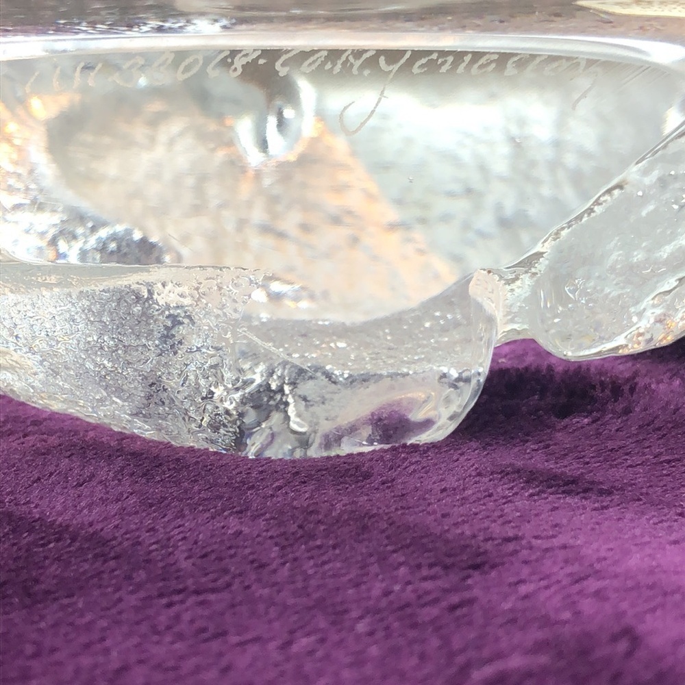 Mats Jonasson Royal Krona Sweden Lead Crystal Panda Bear Sculpture Paperweight - Picture 5 of 8